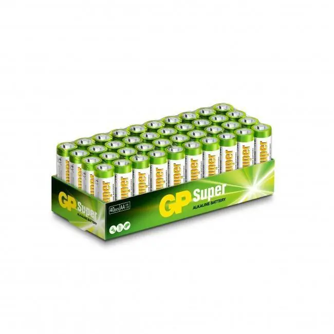 GP - Super Alkaline Battery, Size AA, 15A/LR6, 1.5V, 40-pack