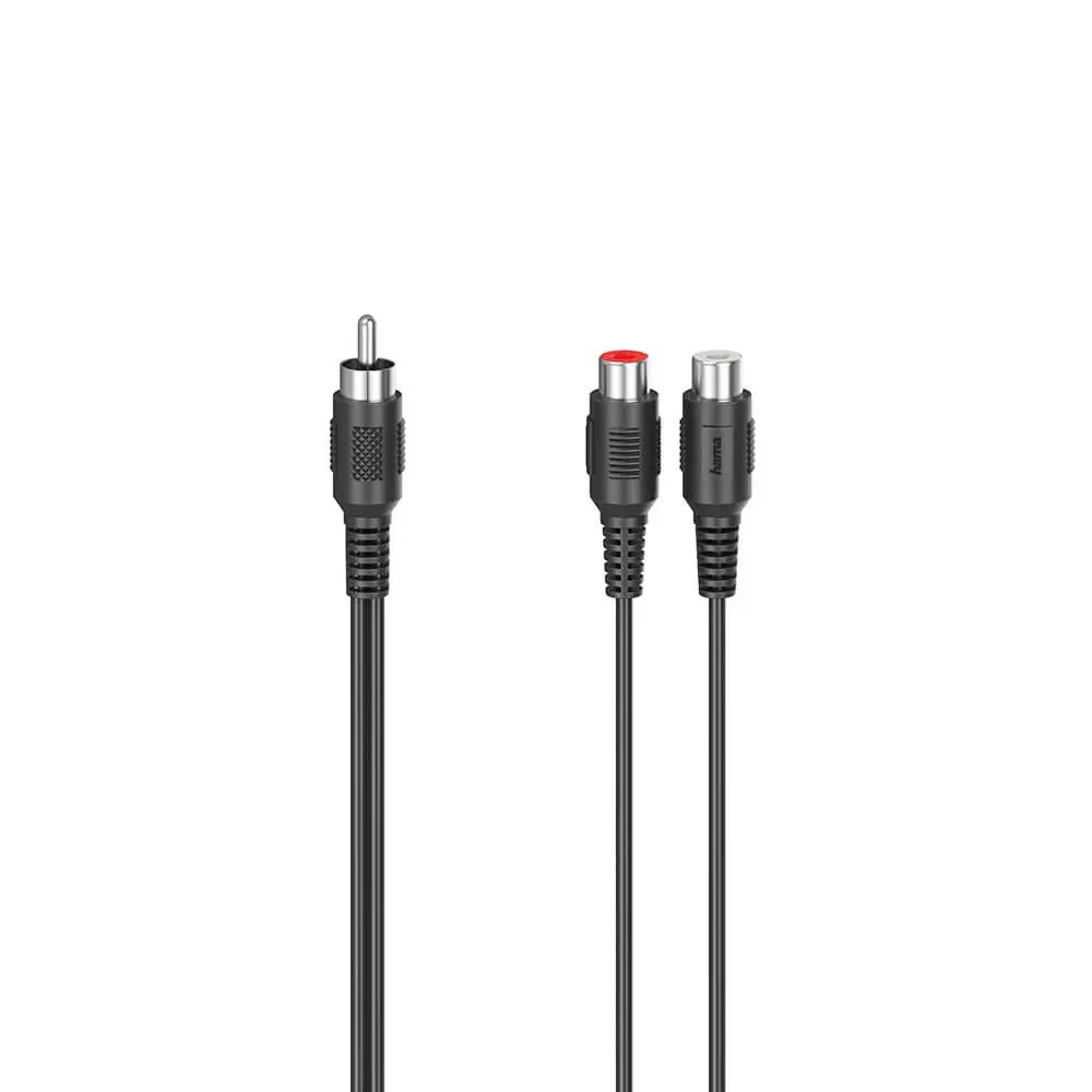 HAMA - Adapter Audio Subwoofer RCA Plug to 2x RCA Sockets