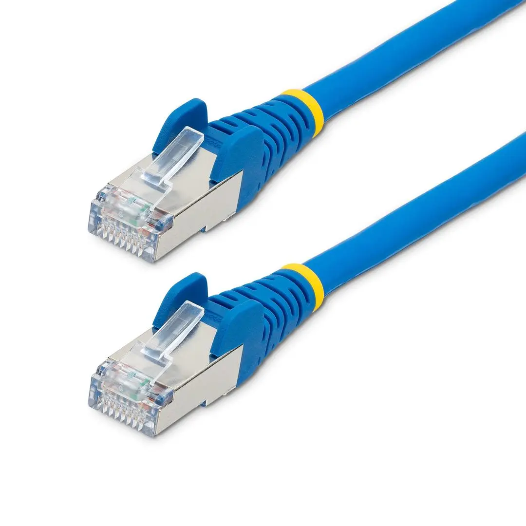 StarTech - 2m CAT6a Ethernet Cable - Blue - Low Smoke Zero Halogen (LSZH) - 10GbE 500MHz 100W PoE++ Snagless RJ-45 w/Strain Reliefs S/FTP Network Patch Cord - koblingskabel - 2 m