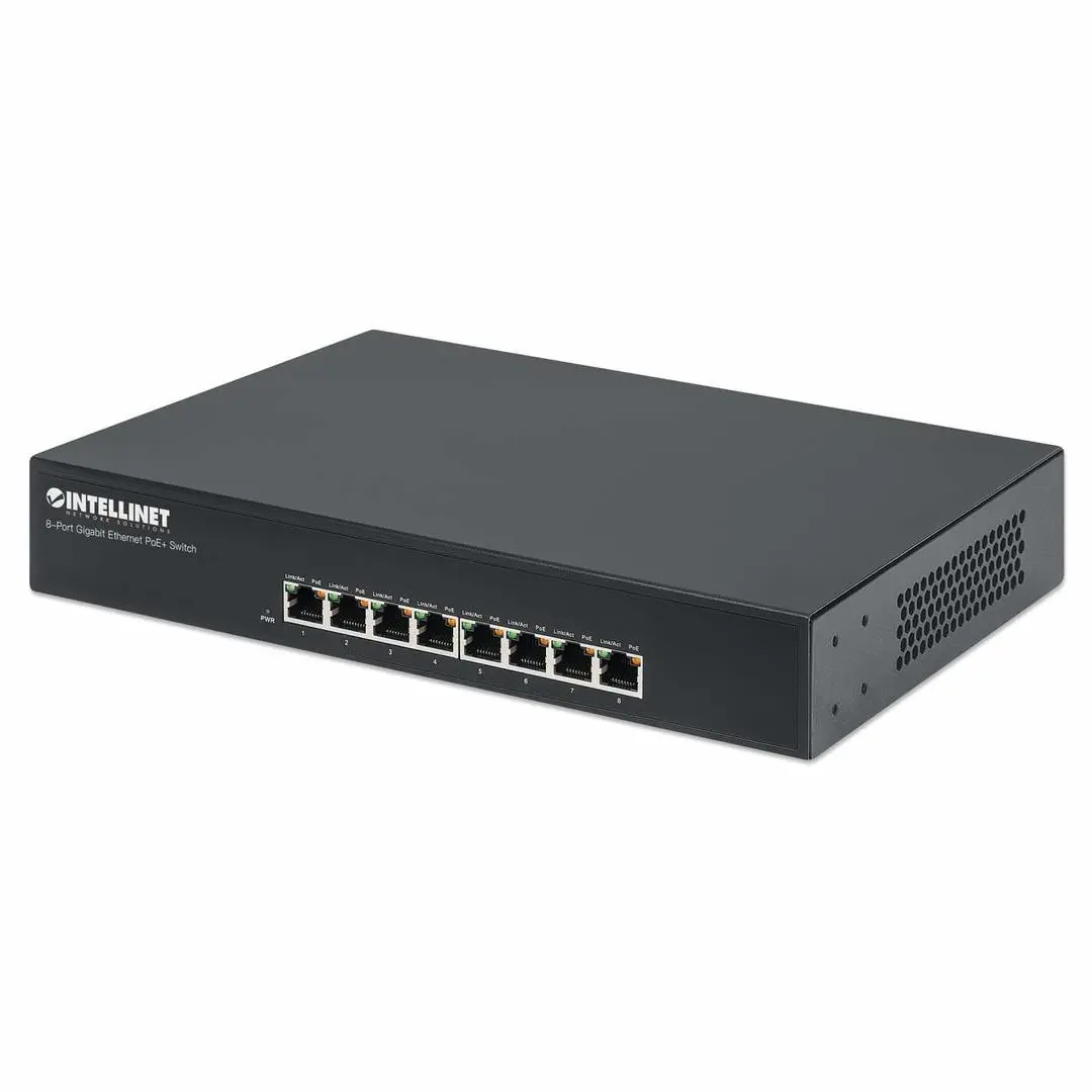 INTELLINET - Switch 8x GE Desktop PoE+