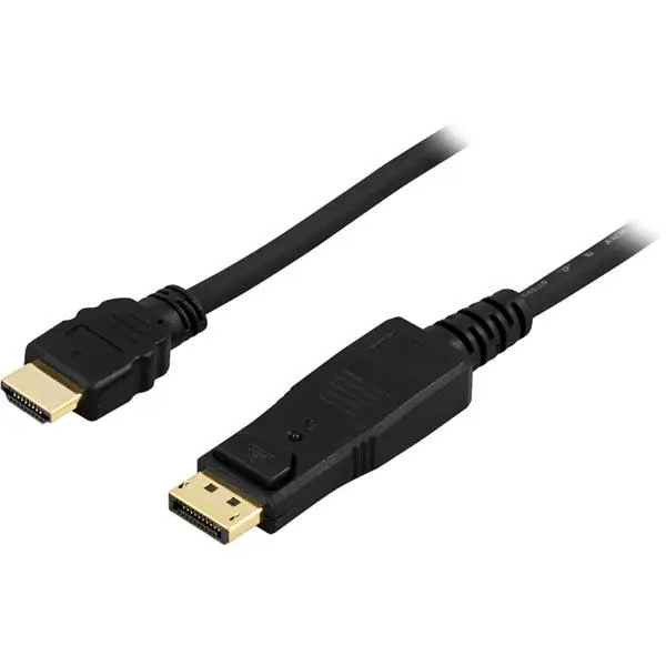DELTACO - DP-3010 1m DisplayPort Male HDMI Male