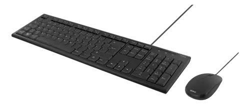 DELTACO - Keyboard and mouse set, PAN Nordic, USB, Black