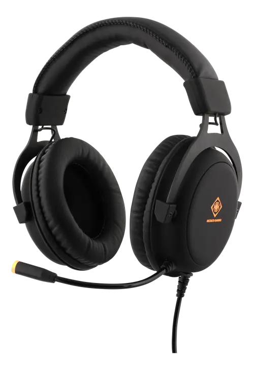 DELTACO - GAMING GAM-030 headset, LED, 2x3,5mm + USB, black