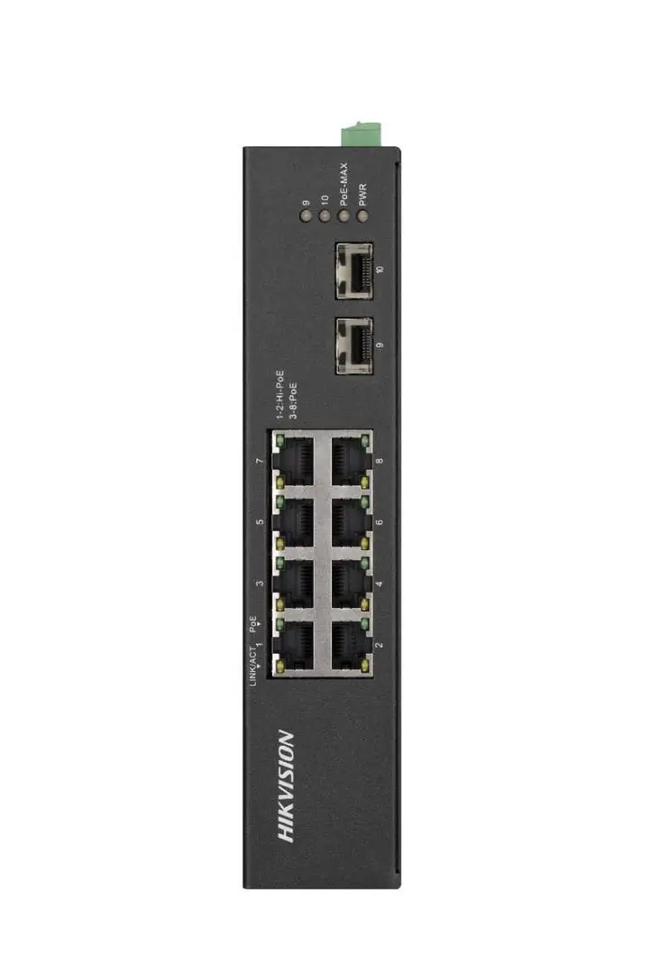 Hikvision - Pro Series DS-3T0510HP-E/HS - switch - 8 porter - ikke-styrt