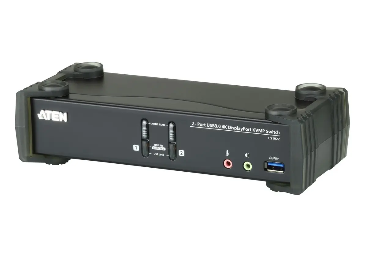 ATEN - KVM 2-PC 1-Bruker CS1922 USB 3.0, Displayport 1.2, 4K