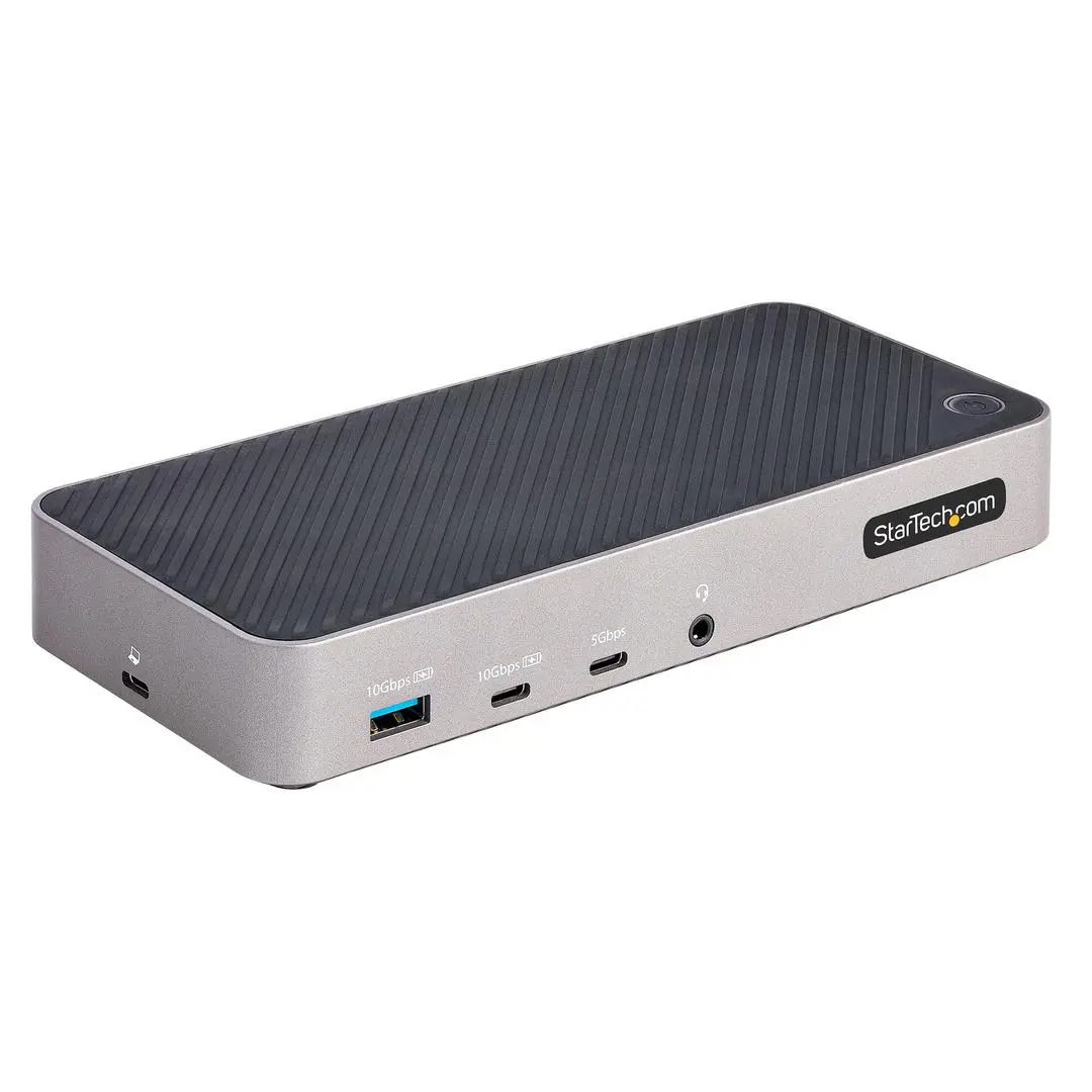 STARTECH - USB-C Triple Monitor Docking Station HDMI/DisplayPort 5-Port USB 3.2 Gen 2 Hub GbE 100W USB PD Universal Docking St