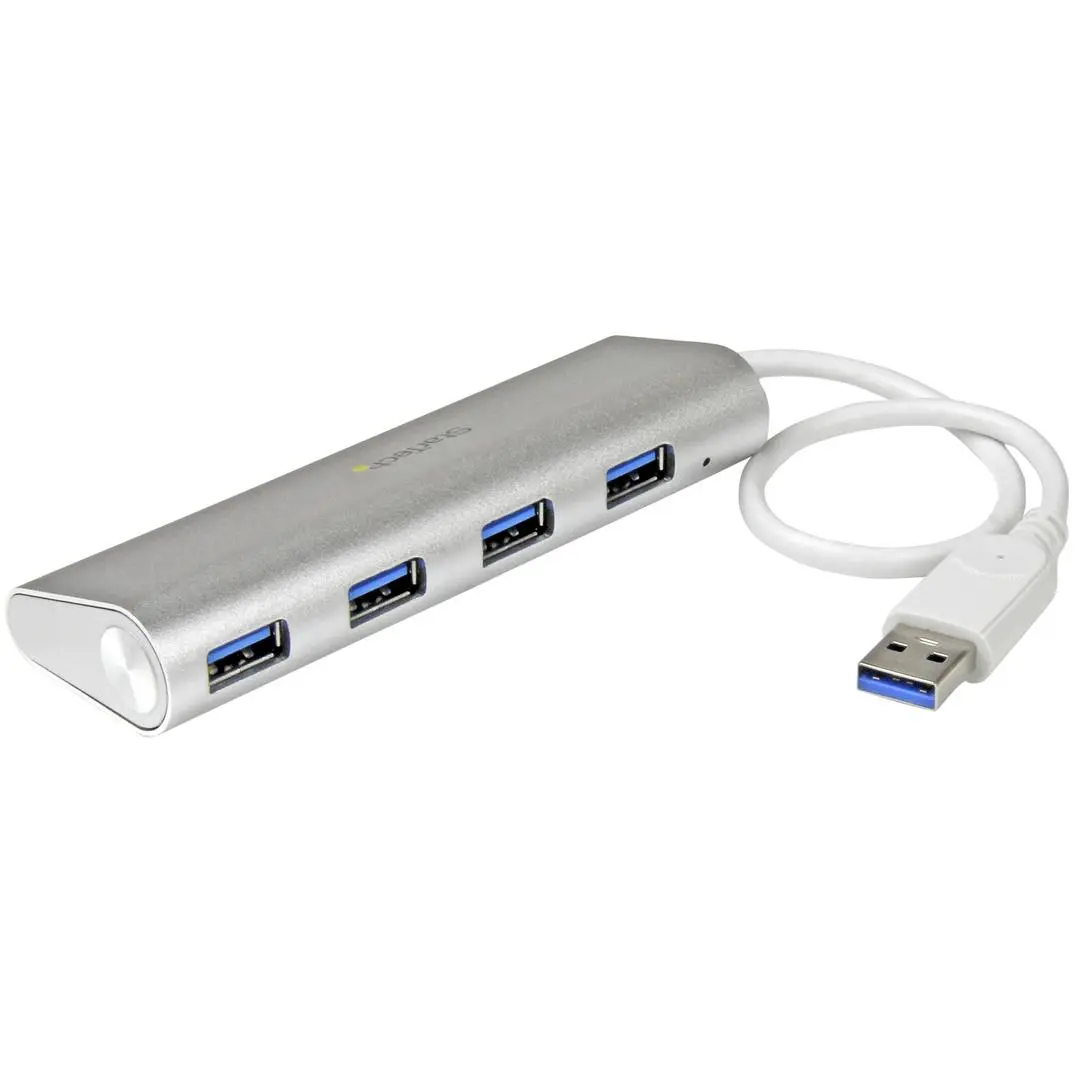 STARTECH - 4-Port Portable USB 3.0 Hub with Built-in Cable