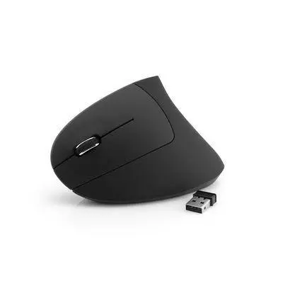 MediaRange - Ergonomic 6-button wireless optical mouse for lefthanders, black
