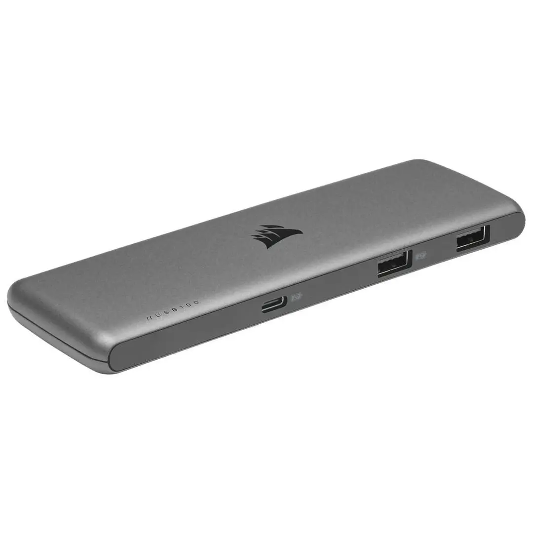 Corsair - USB100 7-porters USB-C/USB-A Expansion Hub USB-C 3.2 Gen 1 (3.1 Gen 1)