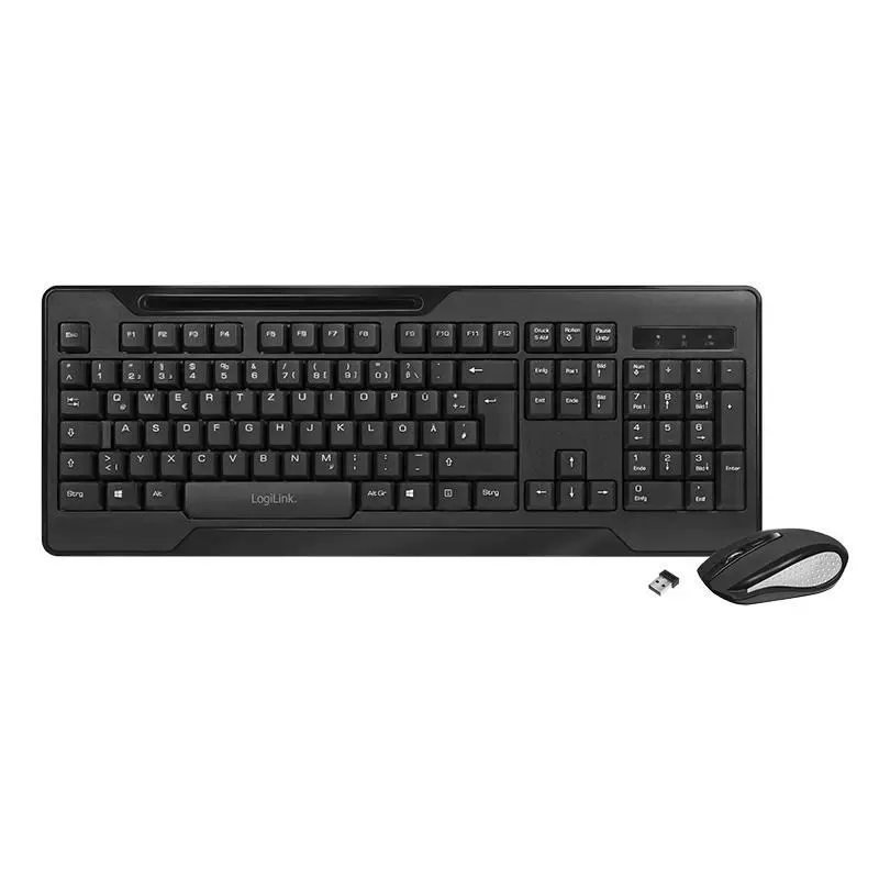 LogiLink - Funk Tastatur og mus-sæt Trådløs