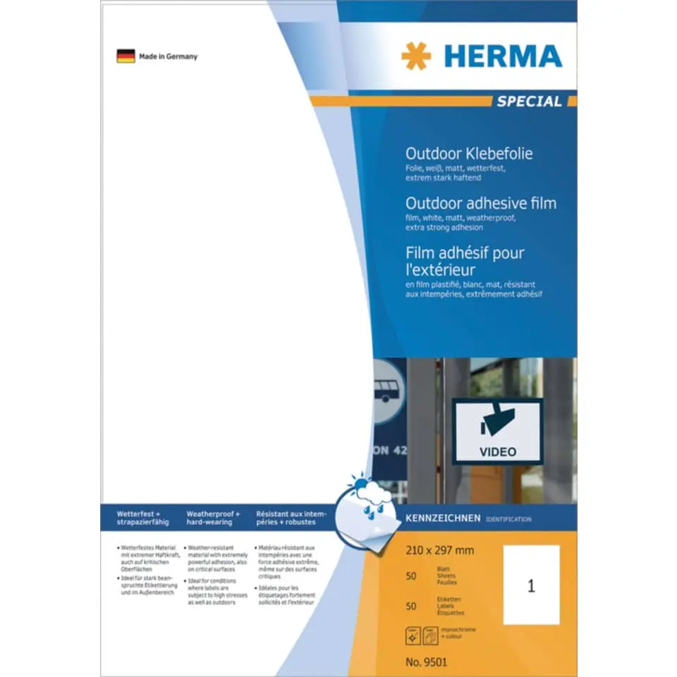 Herma - Special Outdoor Klebefolie - filmetiketter - 10 stk - A4