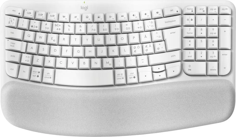 LOGITECH - Wave Keys wireless ergonomic keyboard - OFFWHITE - (PAN) - 2.4GHZ/BT - N/A - NORDIC-613