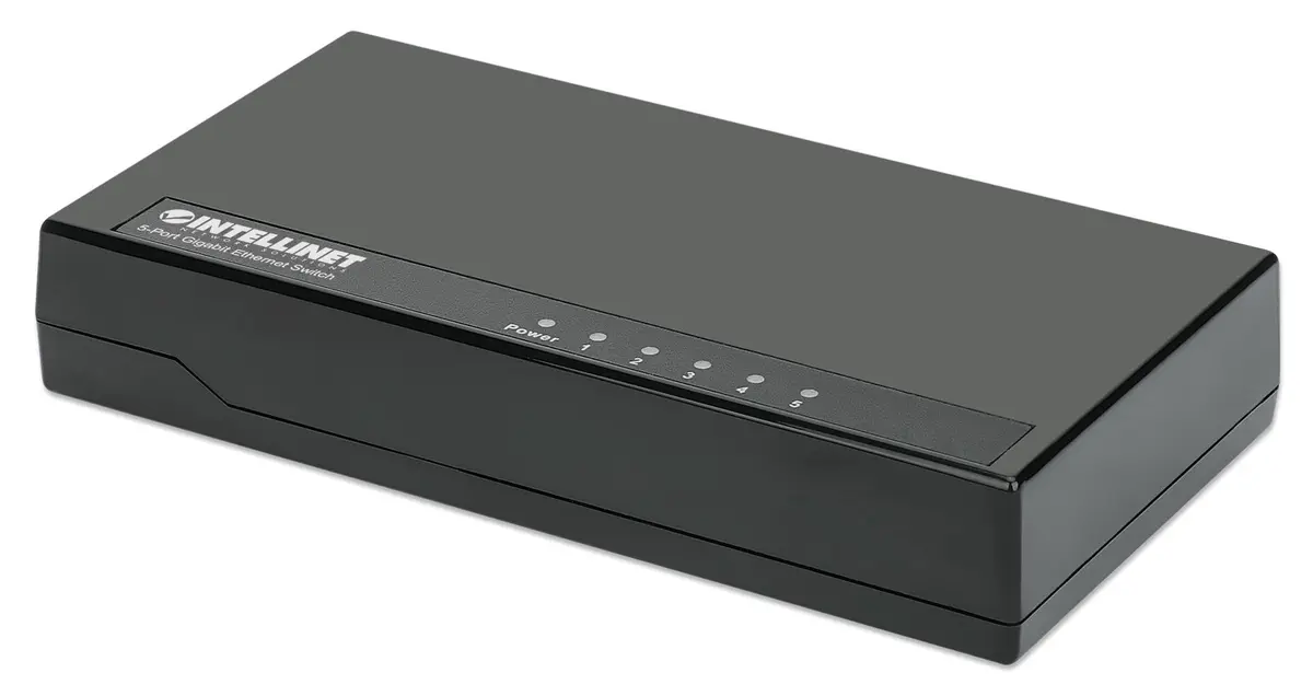 INTELLINET - INT Network Switch, 5-Port (RJ45), Desktop, Plastic Case, 10