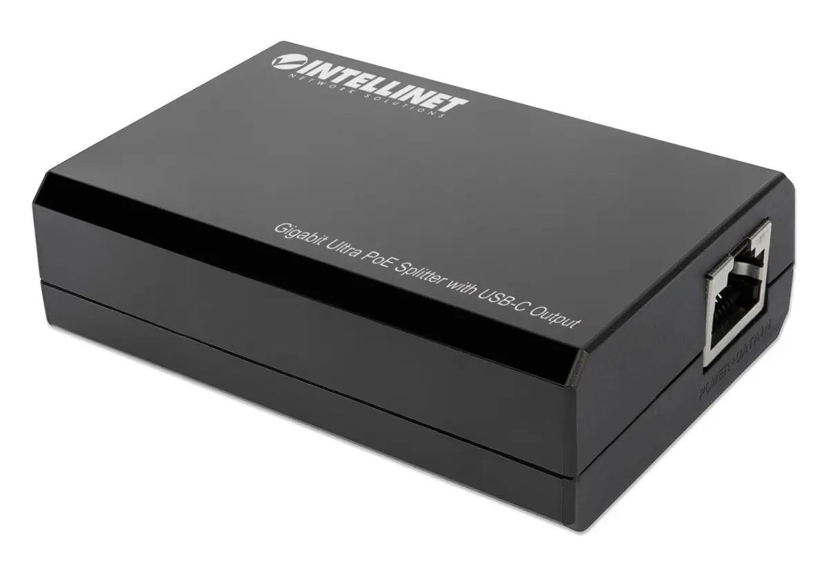 INTELLINET - INT Gigabit Ultra PoE Splitter with USB-C Output