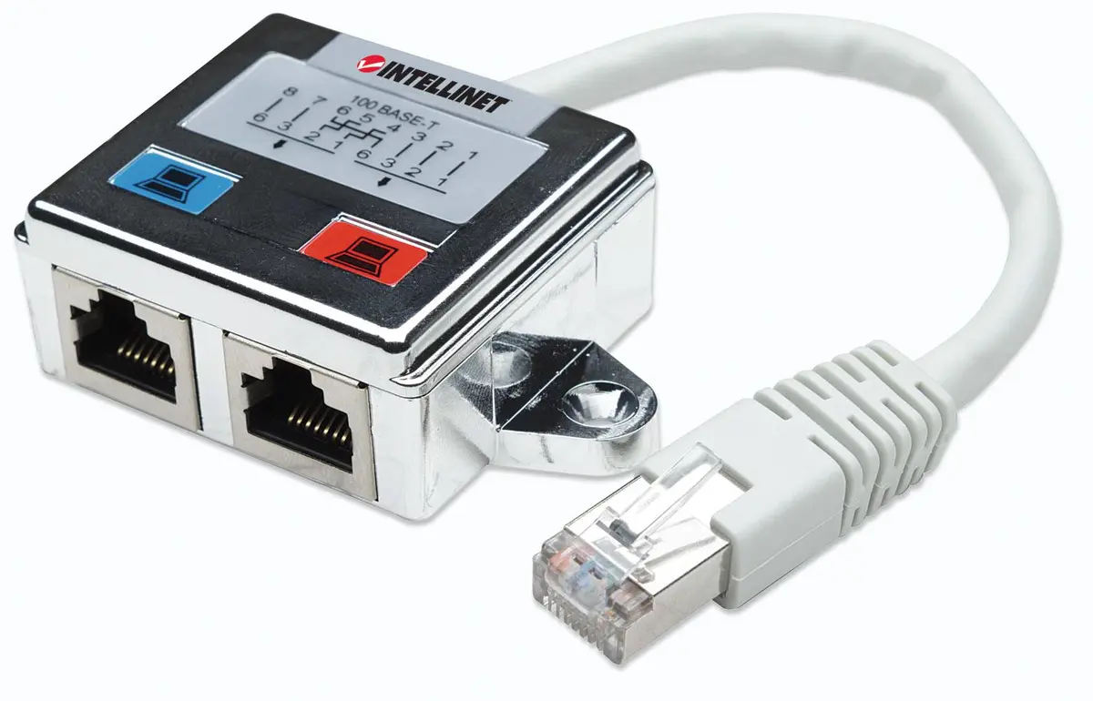 INTELLINET - RJ45 Verteiler 2-Port FTP silber