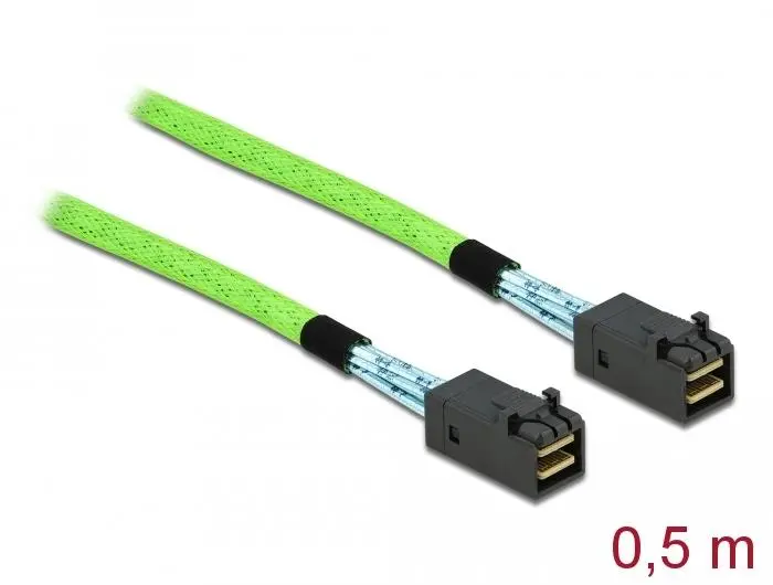 DELOCK - Serial Attached SCSI (SAS) internt kabel Grøn 50cm