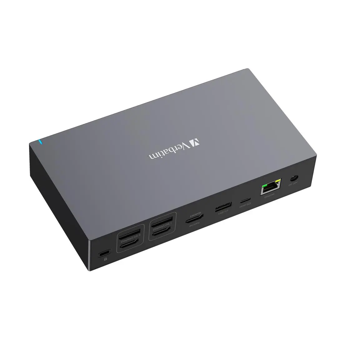 Verbatim - Pro - dokkingstasjon - USB-C - 3 x HDMI, 2 x DP - 1GbE