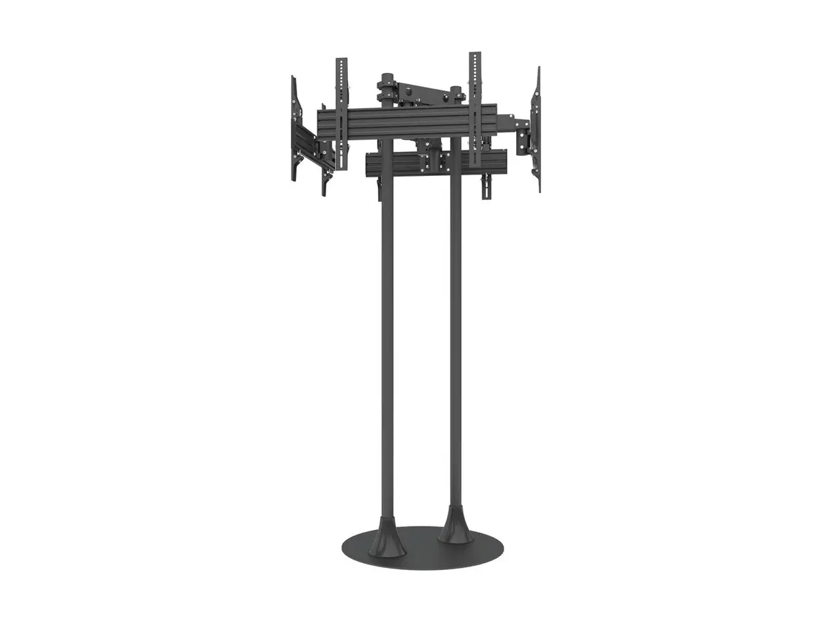 Multibrackets - M Floorstand Quad Pro MBF4U - stativ - for 4 LCD-skjermer - svart