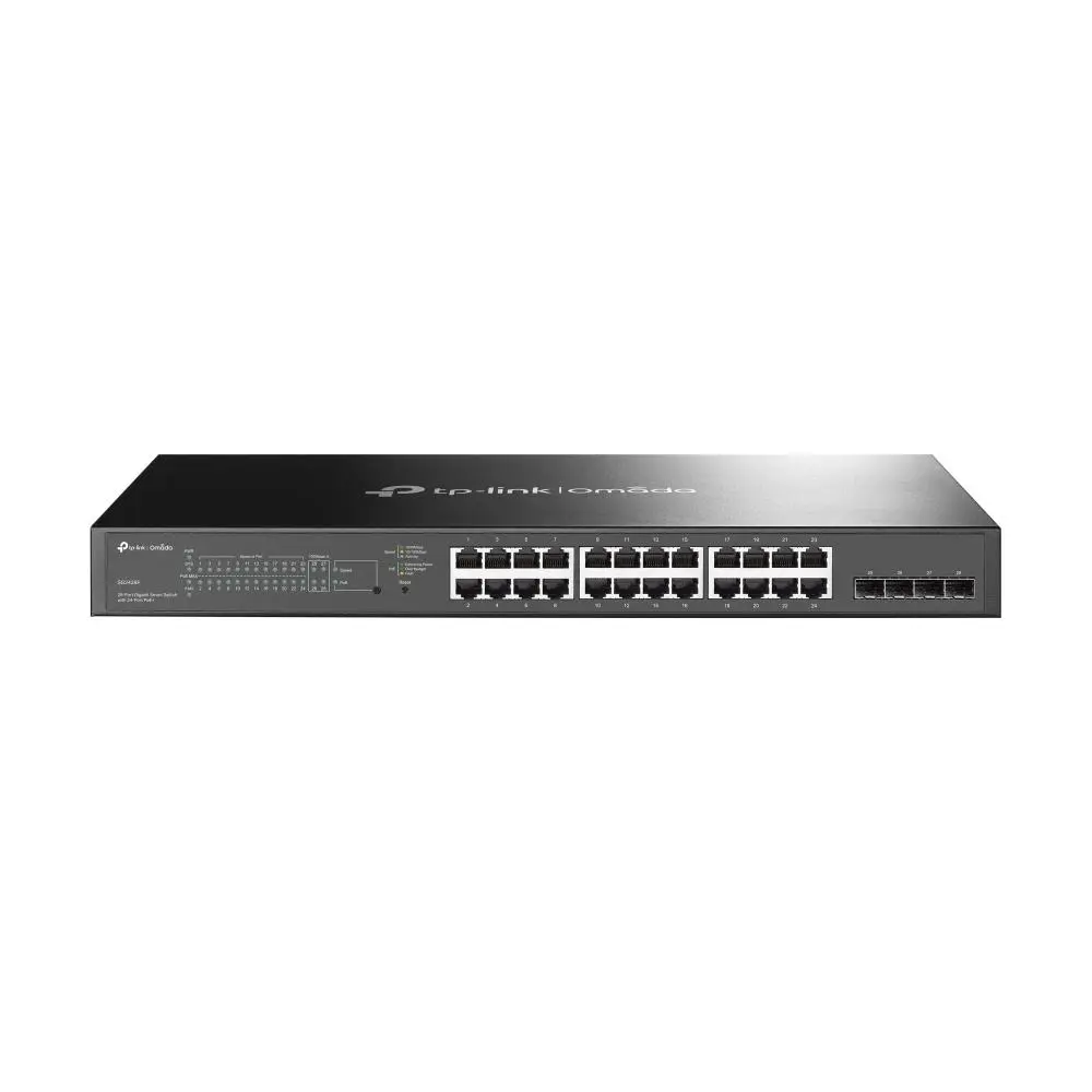 TP-Link - JetStream 28-Port Gigabit Smart Switch with 24-Port PoE+