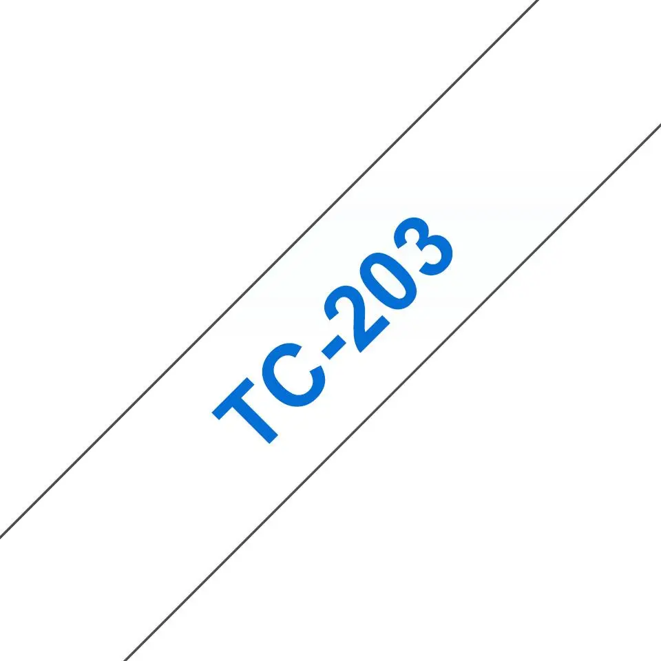 Brother - TAPE TC-203 12MM BLÅ PÅ HVIT