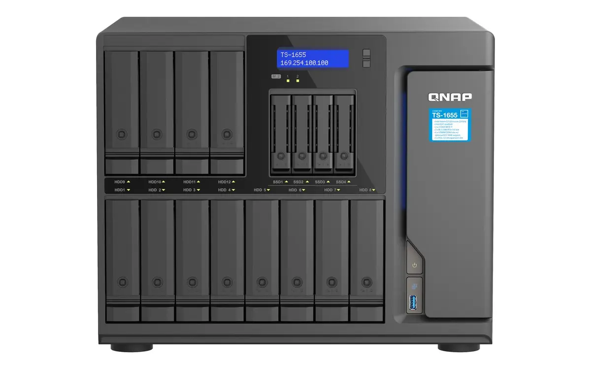 QNAP - 16-Bay NAS Intel Atom C5125 8-core/8