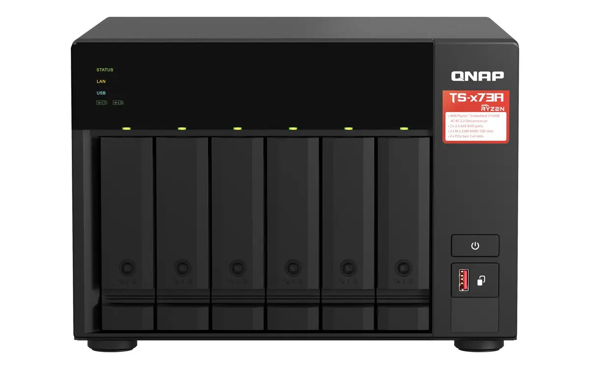 QNAP - TS-673A - NAS server - 6 bays - SATA 6Gb/s - RAM 8 GB - Gigabit Ethernet / 2.5 Gigabit Ethernet