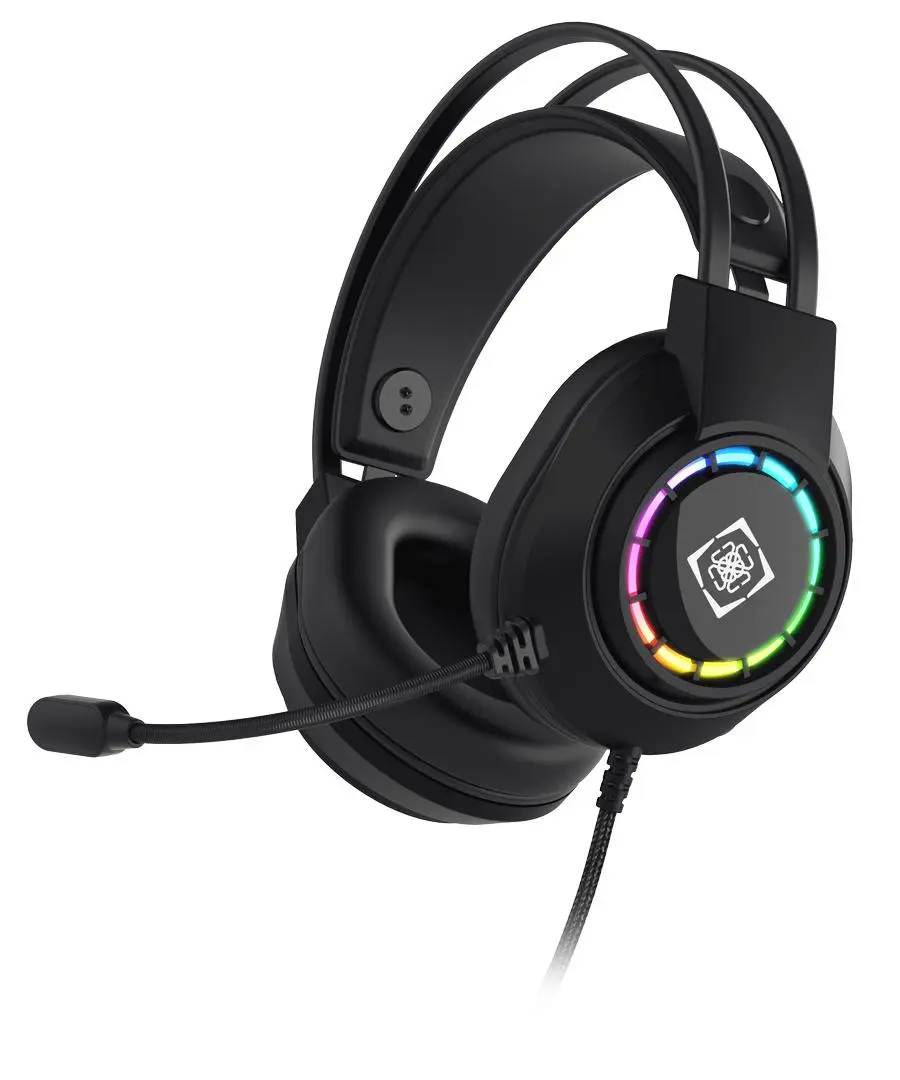 DELTACO - DH220 USB stereo gaming headset, RGB, svart