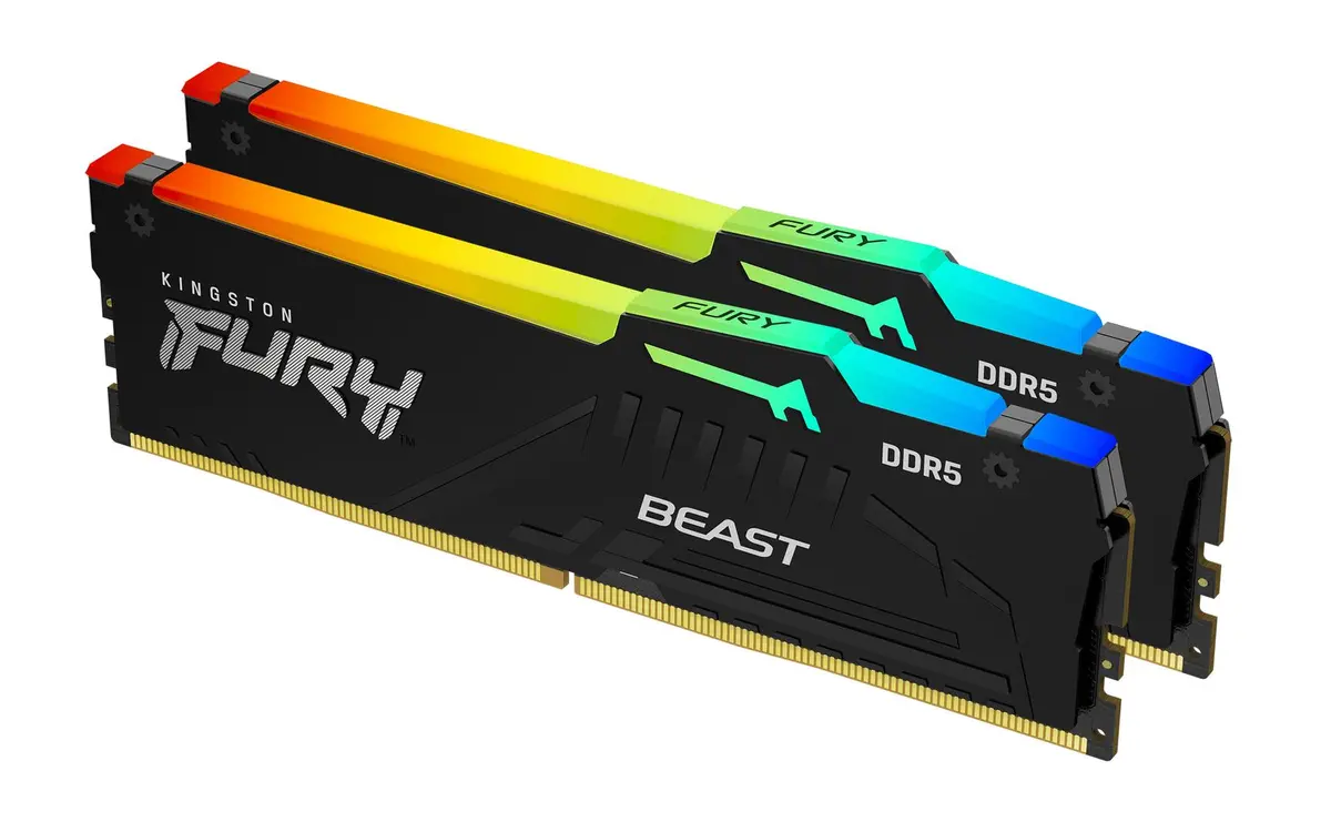 KINGSTON - 32GB DDR5 6400MT/S CL32 DIMM KIT OF 2 FURY BEAST RGB EXPO MEM