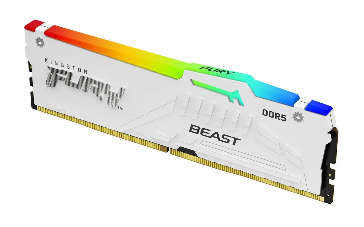 KINGSTON - 16GB 6000MT/s DDR5 CL36 DIMM FURY Beast White RGB EXPO