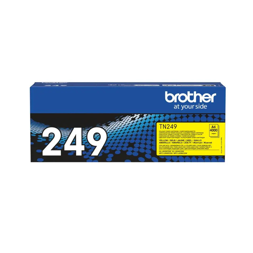 BROTHER - TN-249Y Yellow Toner Cartridge Prints 4.000 pages