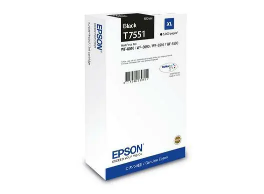 Epson T7551 - XL size - black - original - ink cartridge