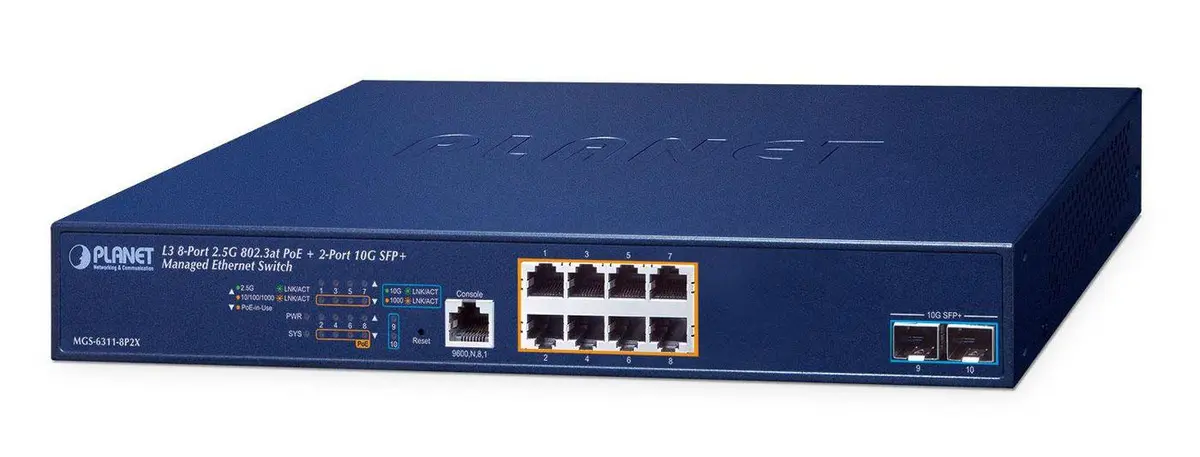 Planet - Layer 3, 8-Port 2.5GBASE-T