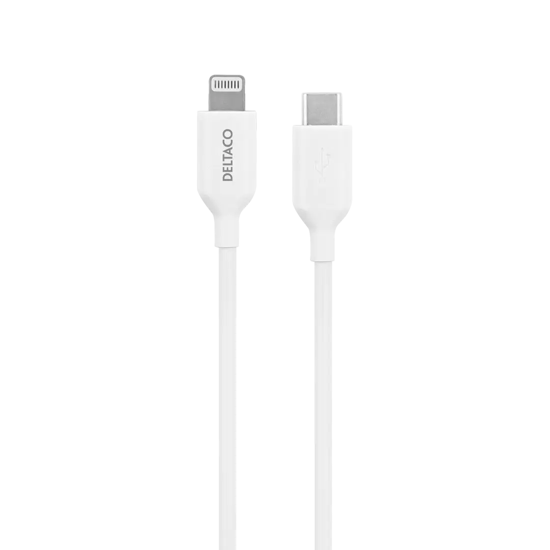 DELTACO - USB-C till Lightning kabel, MFi C94, 2m, white