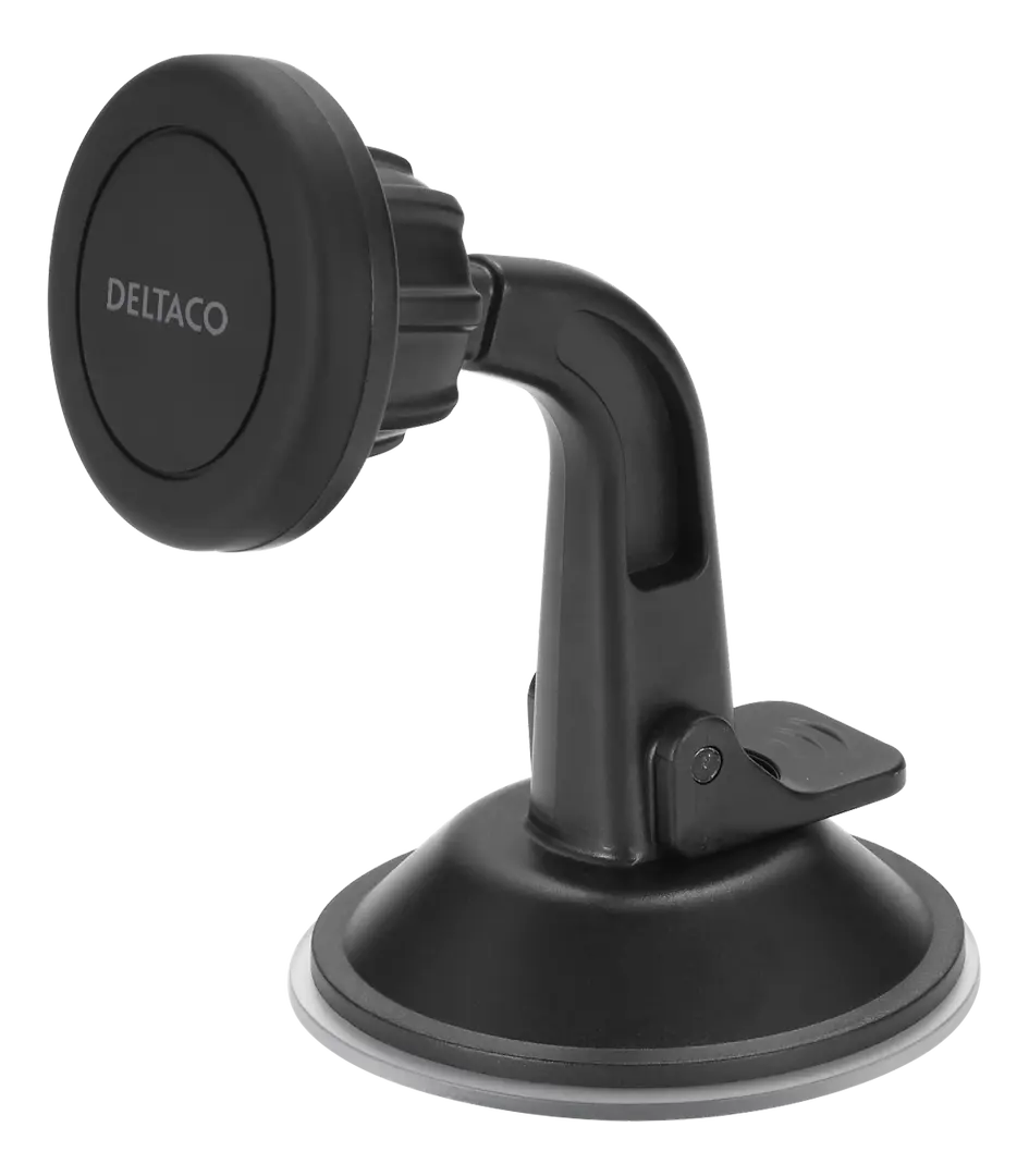 DELTACO - magnetic car holder, suction mount, for mobile phone, black