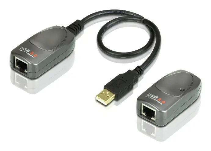 ATEN - UCE260, USB 2.0 förlängning via Ethernet, 60m, 480Mb/s, sv/grå