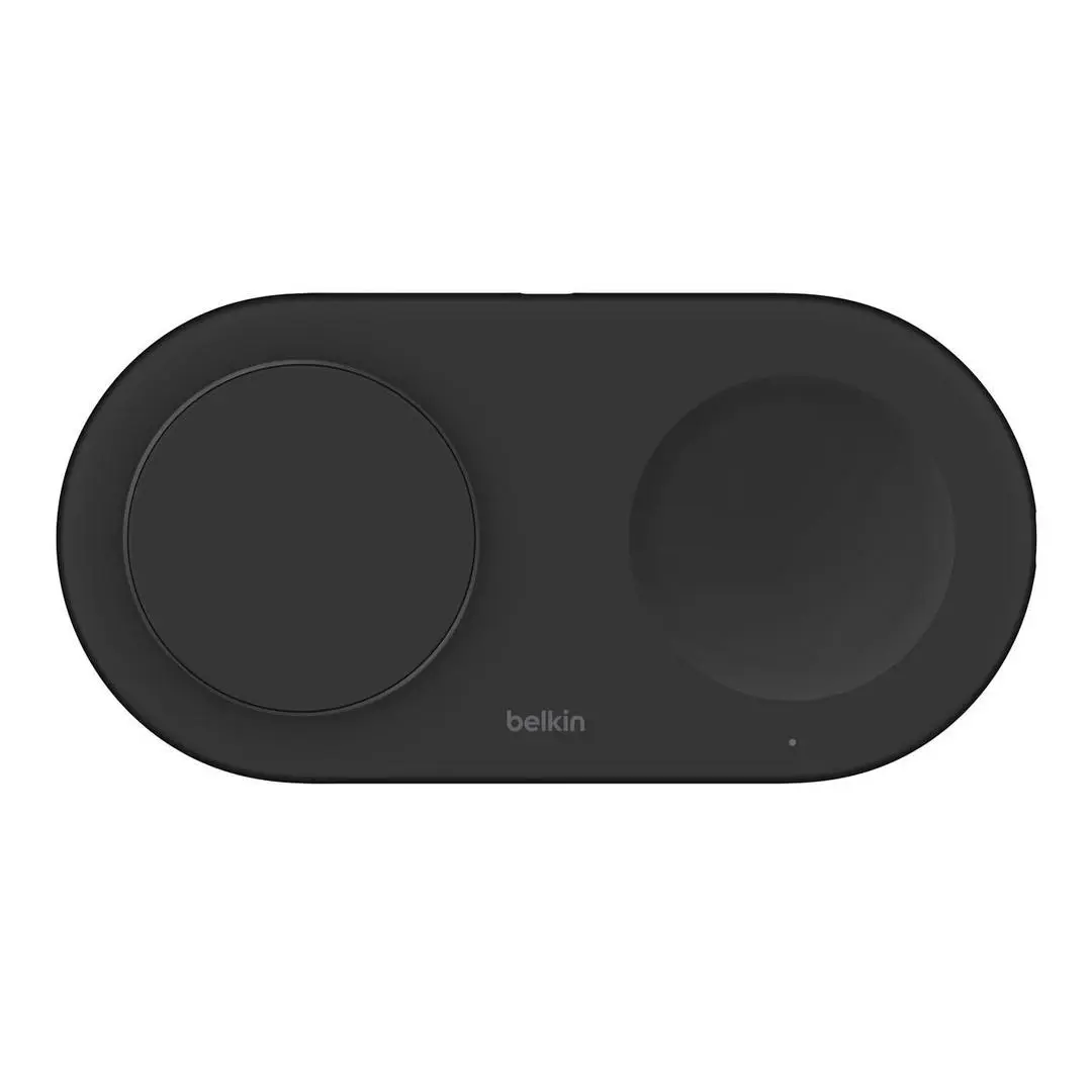 Belkin - BoostCharge Pro 2-in-1 trådløs ladepute - magnetisk - + AC-strømadapter - 15 watt