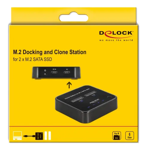 Delock - SSD-dokkestasjon - M.2 Card - USB-C 3.2 (Gen 2)