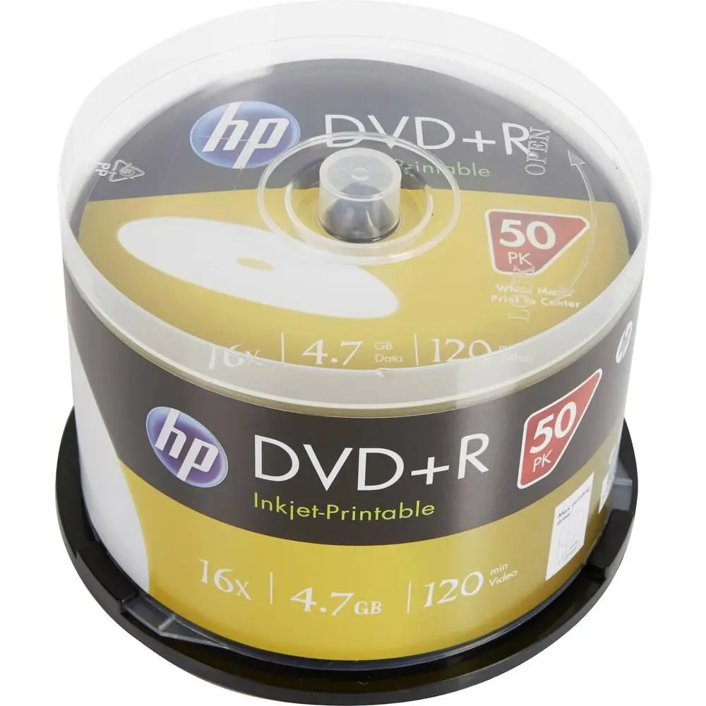 HP - DVD+R IJ PRINT 16X 50PK cake