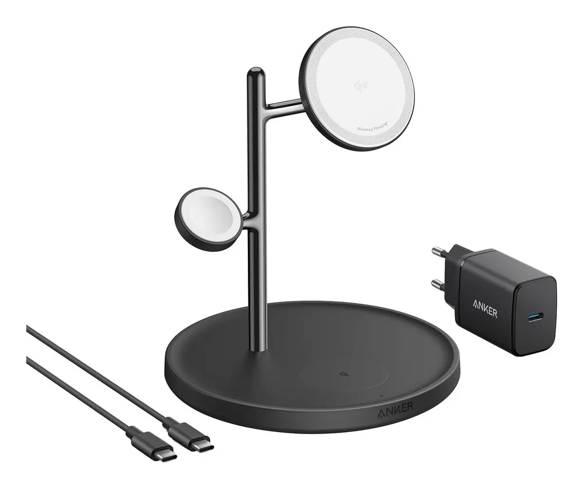 Anker - MagGo Magnetic WL Charger Stand 15W Black