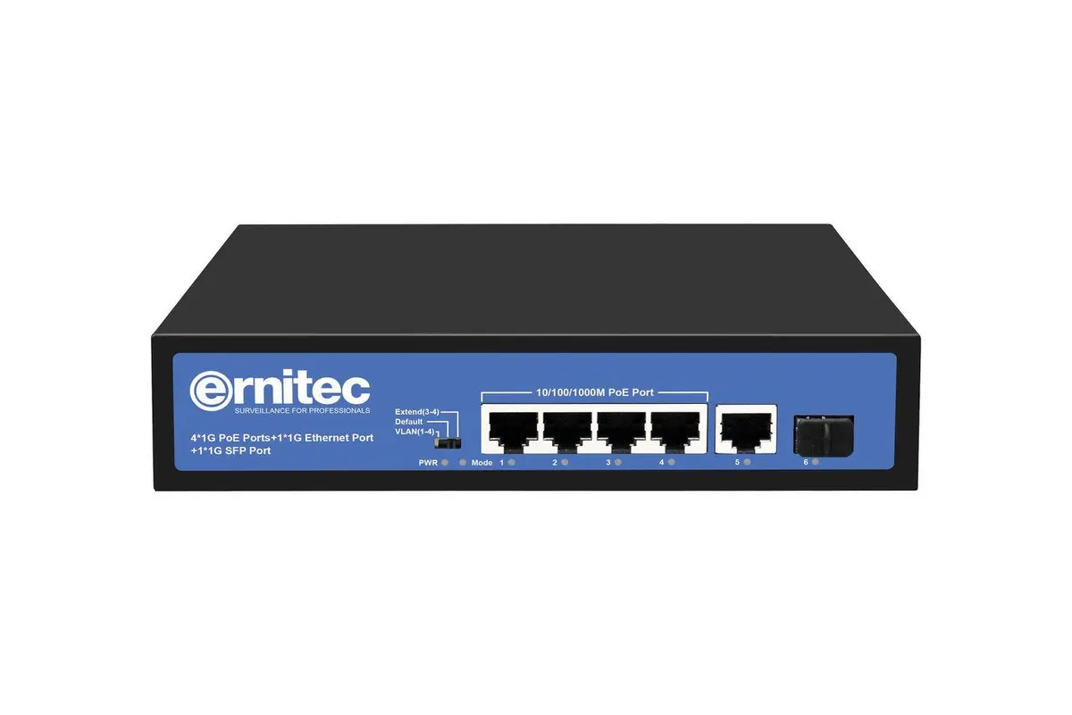 ERNITEC - Unmanaged , 4 x 10/1000Mbps