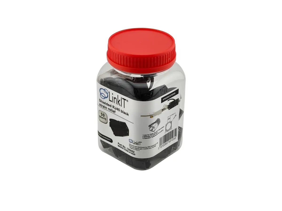 LinkIT - RJ45 black strain relief boot 50 pcs