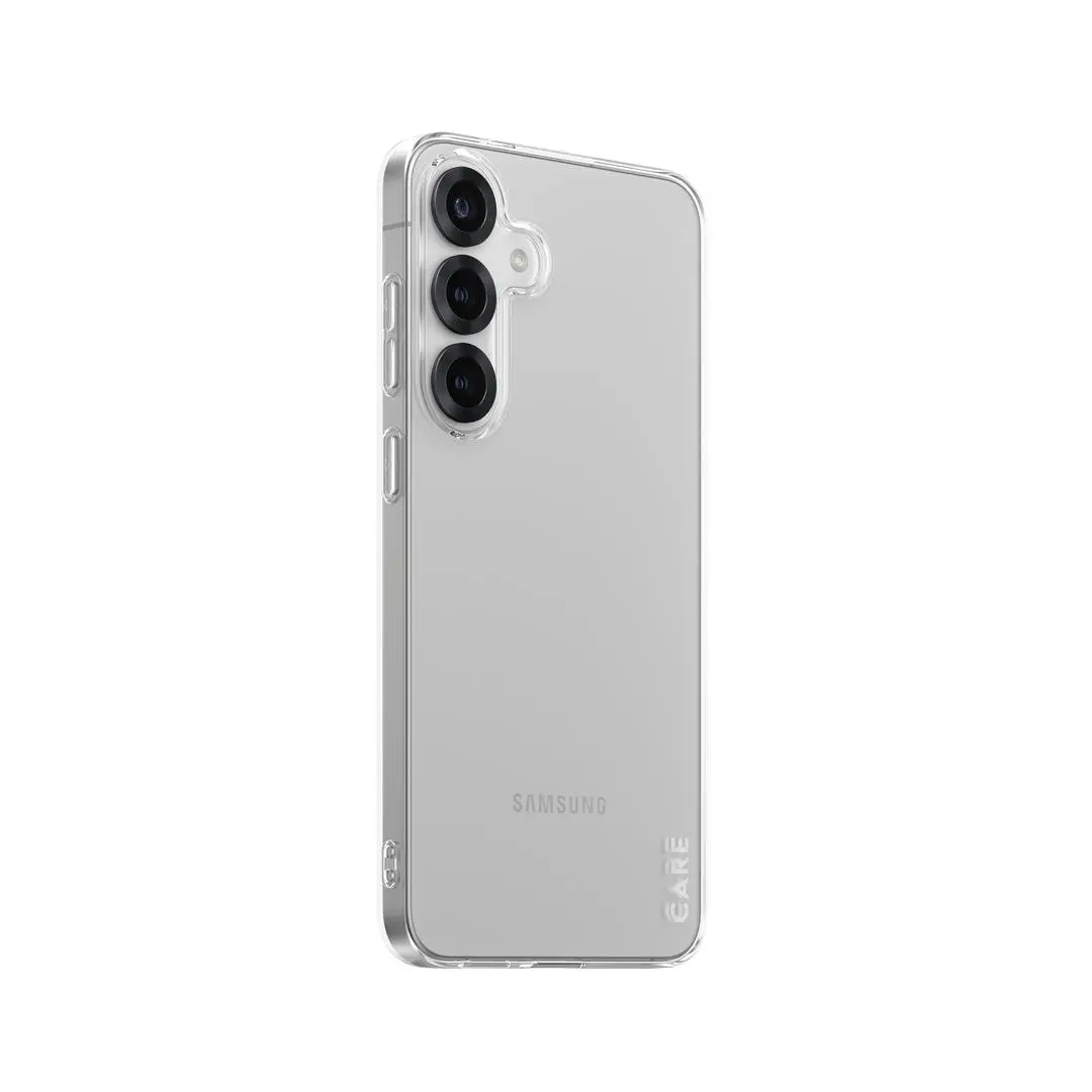 PanzerGlass - CARE Galaxy S25+ Fashion silikondeksel (gjennomsiktig) Slank design, glatt grep, laget av resirkulert materiale