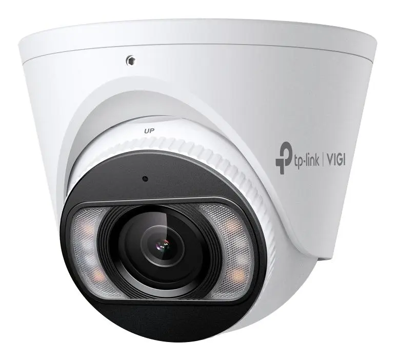 TP-Link - 5MP Full-Color Turret Network Camera SPEC: 5MP, 4mm Fixed Lens, 1/2.7â Progressive Scan CMOS, H.265+/H.265/H.264+/H.264, IR/White LED, 25fps/30fps (2880x1620), IP67, Web, PoE/DC 12V, 120dB WD