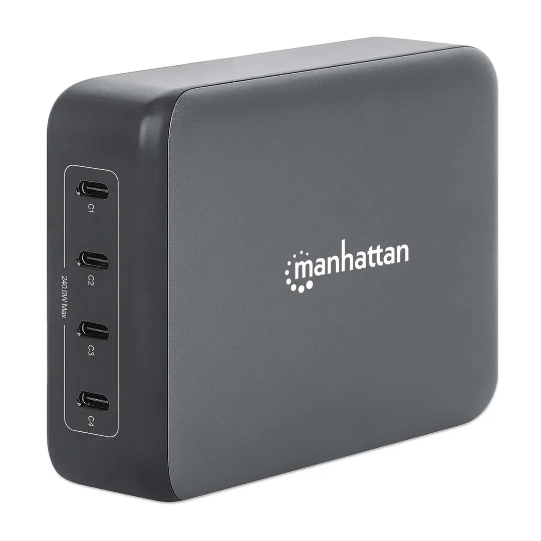 Manhattan - 4-Port GaN USB Power Delivery-Ladestation 240W