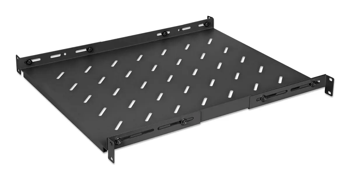 INTELLINET - INT 19" Fixed Shelf, Adjustable, 550-750mm depth, max load 2