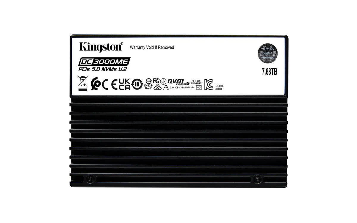 KINGSTON - 7.68TB DC3000ME U.2 PCIe 5.0 NVMe TCG Opal Enterprise SSD