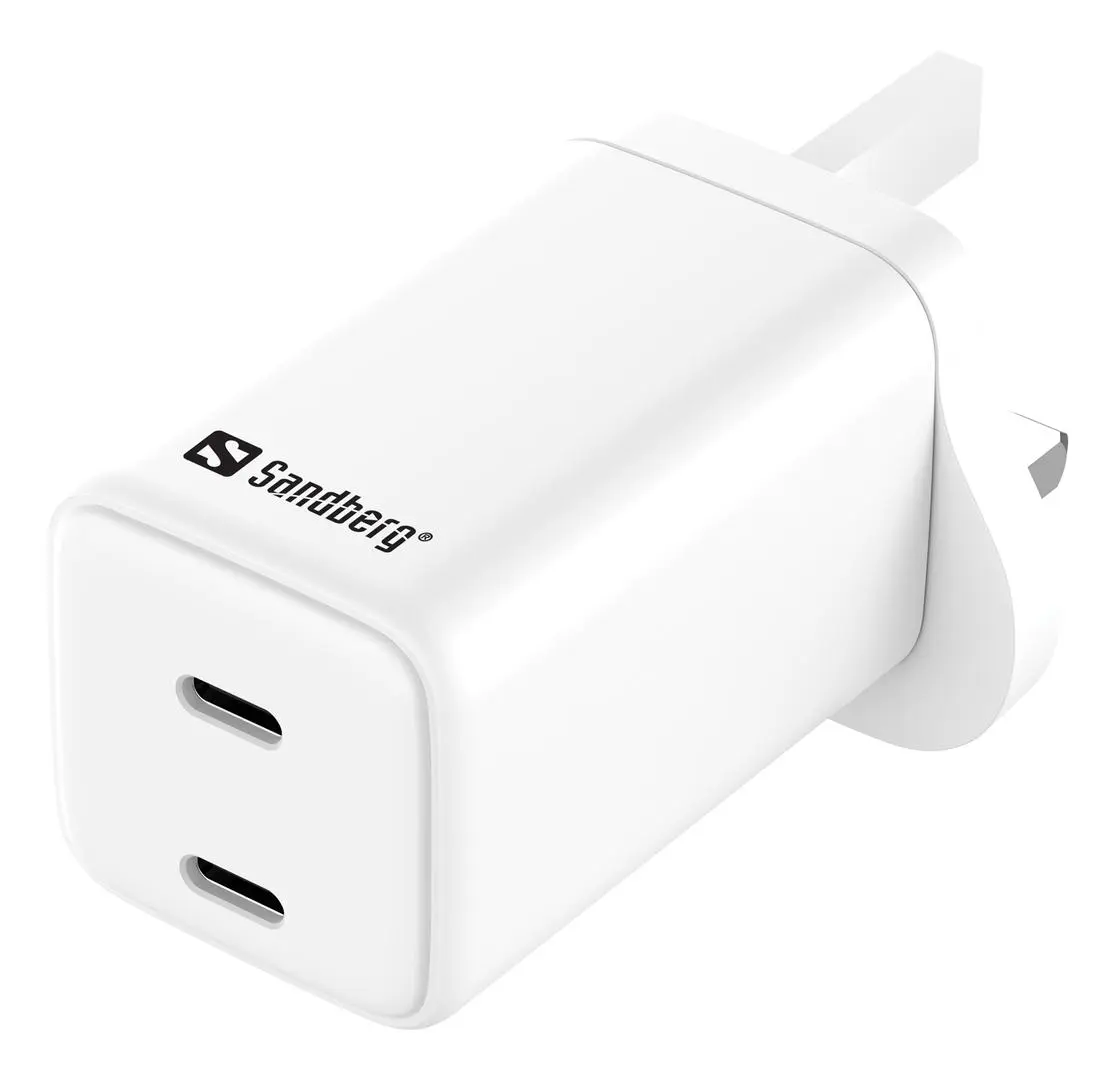 Sandberg AC Charger USB-C PD65W EU 1.5M - Dual-Port | GaN III | 65