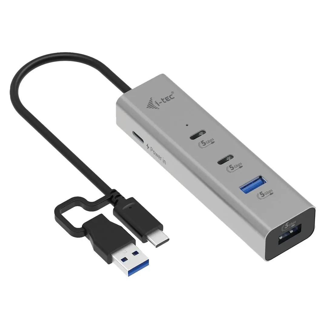 I-TEC - METAL HUB USB-C/A PD 85W CHARGING HUB 2X USB-C + 2X USB-A PERP