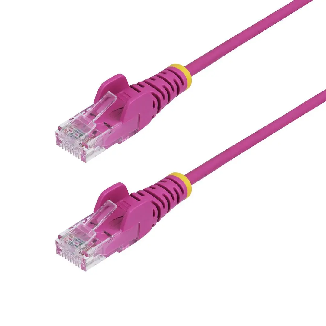 StarTech - 3m Pink Slim CAT6 Ethernet Cable Snagless RJ45 LSZH 28AWG Pure Bare Copper Slim Network Patch Cable/Cord