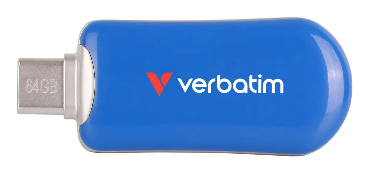 VERBATIM - Plectra USB-C Flash Drive Blue 64GB